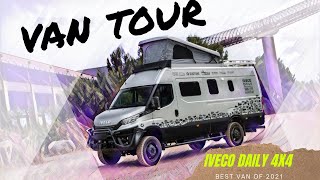 VAN TOUR IVECO DAILY 4X4 BEST CAMPERVAN OF 2022 [upl. by Eniar]