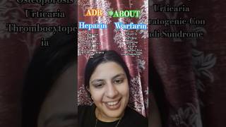 ADR of warfarin heparin pharmacology mbbs [upl. by Essirehc514]