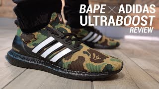 Bape x Adidas Ultra Boost Review amp On Feet [upl. by Gladwin]