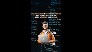 Part 1 Taking user data from Registration amp login form amp storing into mongoDb using NodeJs [upl. by Eiuqram]