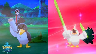 Pokémon Sword amp Shield Farfetchd Evolve into Sirfetchd If Beat strong looking Pokemon [upl. by Ahlgren571]