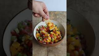 EASY AND FRESH MANGO SALSA  Full Recipe In The Comment Section  Frey and Maria [upl. by Heyward]