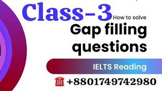 Class 3 Gap Filling Paraphrasing [upl. by Ahseral386]