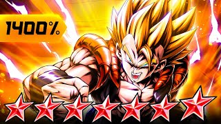 Dragon Ball Legends ZENKAI 7 1400 14 STAR GRN SUPER GOGETA HE ONESHOT GOKU amp FRIEZA [upl. by Koerlin]