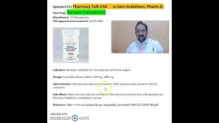 Ranexa ranolazine for treatment of Chronic Angina [upl. by Aihcsrop]