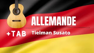 Allemande  Tielman Susato  classical guitar  TAB [upl. by Fraser]