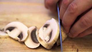 Knife Skills How To Slice Mushrooms [upl. by Beauregard]