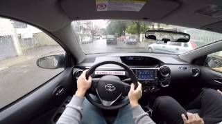 Avaliação  Toyota Etios 15 Automático Sedan 2017 Test Drive Onboard POV GoPro [upl. by Ylloh]