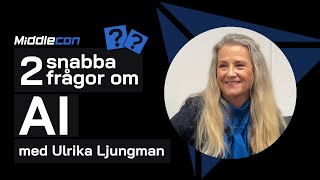 Två snabba frågor om AI med Ulrika Ljungman [upl. by Dnaltiak982]