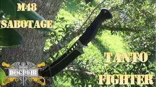 United Cutlery M48 Sabotage Tanto Fighter  A Closer Look amp Review [upl. by Enomal]