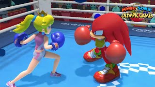 Boxing Gameplay Mario amp Sonic At The Olympic Games Tokyo 2020 Boxing Peach Mario Luigi Daisy Gamepla [upl. by Prissy293]