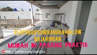 PLAFON GYPSUM RANGKA HOLLOW BAJA RINGAN MUDAH DI PASANG PRAKTIS [upl. by Sicnarf328]