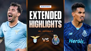 Lazio vs Porto Extended Highlights  UEL League Phase MD 4  CBS Sports Golazo  Europe [upl. by Woolson]