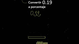 convertir decimal a porcentaje decimal transformar convertir 18 [upl. by Eskil]