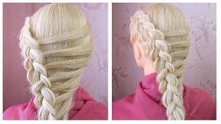 Tuto coiffure simple Tresse française inversée 🔹 facile à faire 🔹 cheveux longsmi longs [upl. by Eniamrahc]