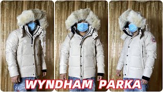 Canada Goose Wyndham Parka White Try On Review from Supkicks [upl. by Karwan]