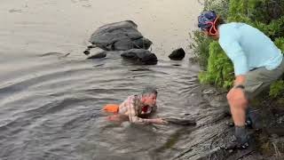 Epic Northern Pike Landing without net and a fierce battle 385 incher [upl. by Hoenack272]