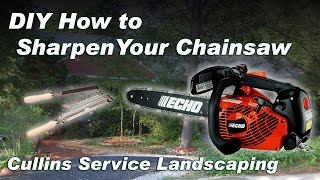 How to Sharpen a Chainsaw Check Depth Gauge DIY Echo CS 330T Cullins Service [upl. by Madid]