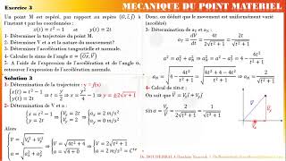 Exercice 3  MécAnique du point Vitesse et AccélérAtion [upl. by Na63]