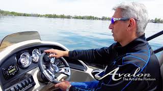 9 How to Drive a Pontoon in Rough Water  2017 Avalon Luxury Pontoons [upl. by Steinman986]