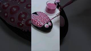 Pink Polka Dot Lady Bug Rock Painting [upl. by Enirac]