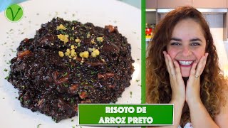 ALMOÇO ESPECIAL RISOTO DE ARROZ PRETO COM COGUMELOS 715  Receitas da Mussinha [upl. by Birkle]