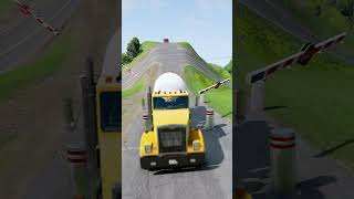 BeamNG drive truck vs bollards crash part276 automobile india beamngdrive usa car shorts [upl. by Ycram]