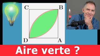 Calculer laire dune figure complexe avec un disque ♦ énigme mathématique ♕ [upl. by Ilajna710]