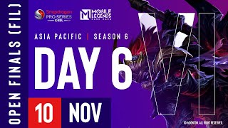 🔴 FIL AP Mobile Legends Bang Bang  Snapdragon Mobile Open Finals  Season 6  Day 6 [upl. by Ilan]