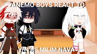 Anemo boys react to yn as milim nava [upl. by Mcclees431]