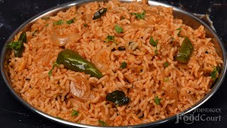 Tomato Rice Recipe Simple Lunch Recipe Thakkali Sadam [upl. by Ayikahs298]