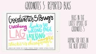 Digital Planning Bugs in GoodNotes 5 [upl. by Adihahs]
