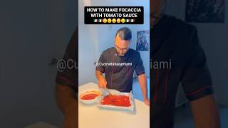 HOW TO MAKE FOCACCIA WITH TOMATO SAUCE 🇮🇹🇮🇹🤤🤤🤤🤤🤤🇮🇹🇮🇹 [upl. by Mehsah]