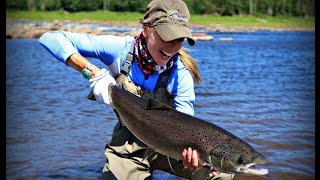 Brook Trout amp Atlantic Salmon  Igloo Lake Lodge in Labrador [upl. by Nylsor]