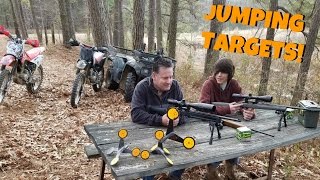 Jumping Targets The Funnest Way to Waste Ammo 22 Shooting [upl. by Laekim785]