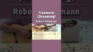 Traumerei Dreaming  Schumann Guitar shorts [upl. by Dnilazor]