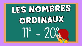 Los números ordinales del 11º al 20º en francés  Números [upl. by Rosol]