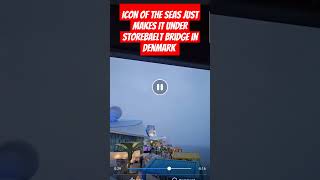 Icon just clears Storebaelt Bridge iconoftheseas [upl. by Duarte]