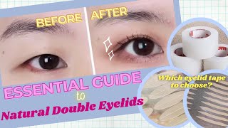 Ultimate Guide to Natural Double Eyelids👀 Eyelid Sticker Types and Howto Tutorial for Beginners [upl. by Ardyaf]