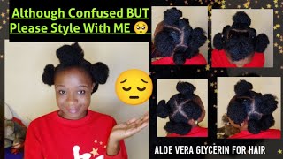 HOW TO USE aloe vera Glycerin To style your Natural Hair 🥳 Hairstyling tips [upl. by Sturrock]