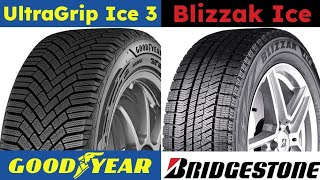 Goodyear UltraGrip Ice 3 vs Bridgestone Blizzak Ice [upl. by Amak]