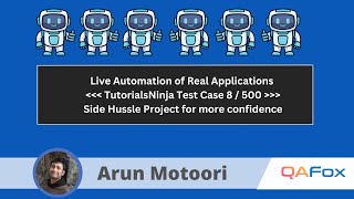 Live Automation of Real Projects using Selenium Java  TutorialsNinja Test Case 8500 Automated [upl. by Nadya]