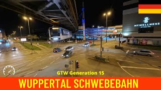 Night Cab Ride Schwebebahn Suspension Railway  Wuppertal Germany drivers view in 4K [upl. by Anirak]