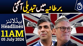 A big change has come to Britain  Headlines 11 AM  Aaj News [upl. by Anitteb]