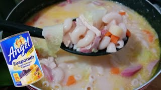 EASY TO COOK MACARONI SOPAS PANLASANG PINOY RECIPE [upl. by Obeded]