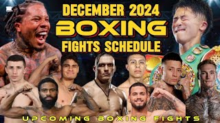 DECEMBER 2024 BOXING FIGHTS SCHEDULE [upl. by Nemrak]