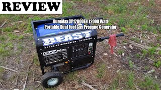 DuroMax XP12000EH 12000 Watt Portable Dual Fuel Gas Propane Generator Review 2023 [upl. by Alleira]