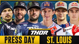 2024 St Louis Supercross  Press Day ft Tomac Lawrence Sexton [upl. by Seema]