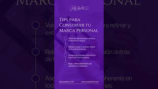 Tips para construir tu marca personal [upl. by Outlaw481]