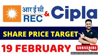 CIPLA amp RECLTD SHARE PRICE TARGET 19 FEBRUARY  CIPLA amp RECLTD STOCK PRICE NEWS TODAY  KP  WFC [upl. by Kariv]